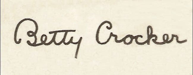 Betty Crocker's original signature