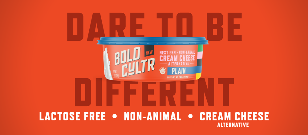 Bold Cultr dare to be different cream cheese with product facts